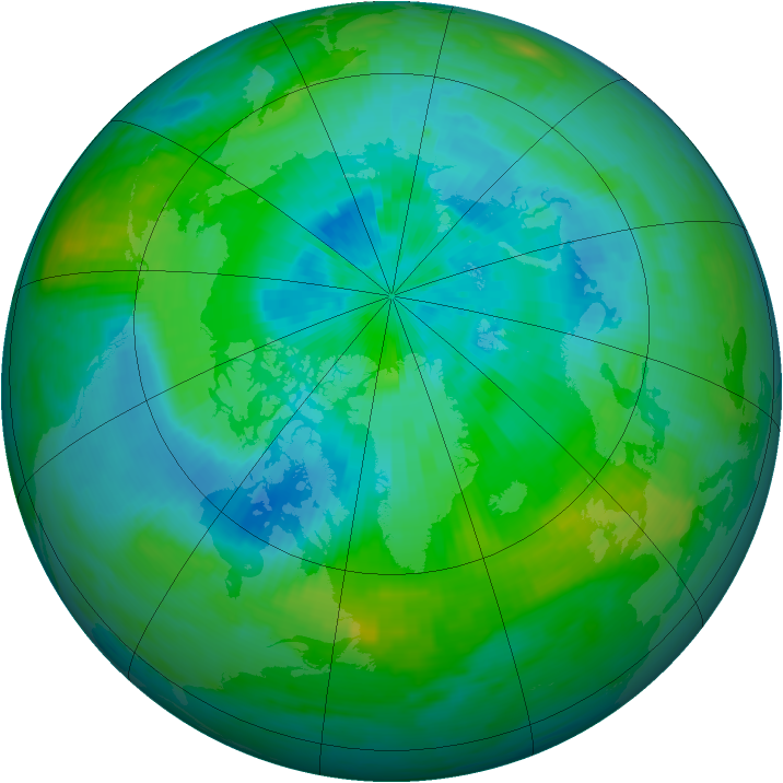 Arctic ozone map for 02 September 1988